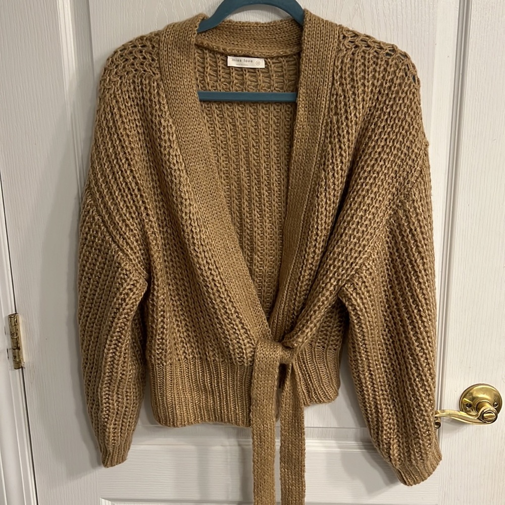 tie front sweater worn once